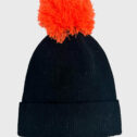 JunaydBeanie-Black-OrangePomPom17042302B