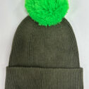 JunaydBeanie-Khaki-GreenPomPom17042302