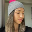 JunaydBeanie-LightGrey-PinkPomPom27062203