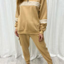 NayaStripedSweatshirt-CamelWhiteStripe.Kym8_18